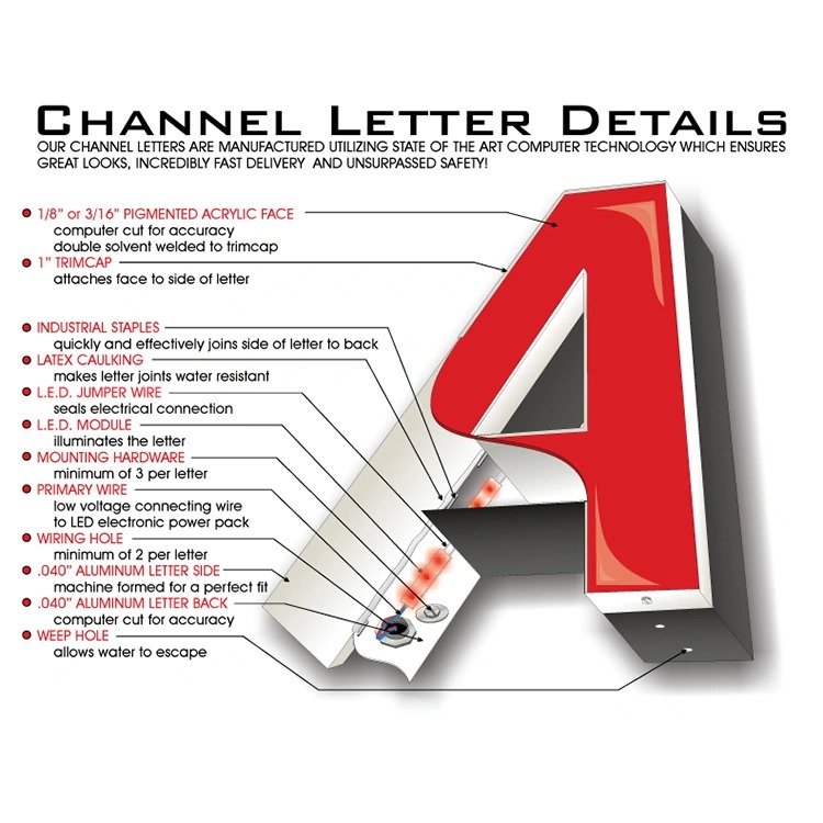 Hot Decorative Alphabet Letters LED 3D Acrylic Lettering Big Aluminum Acrylic Alphabet Letter