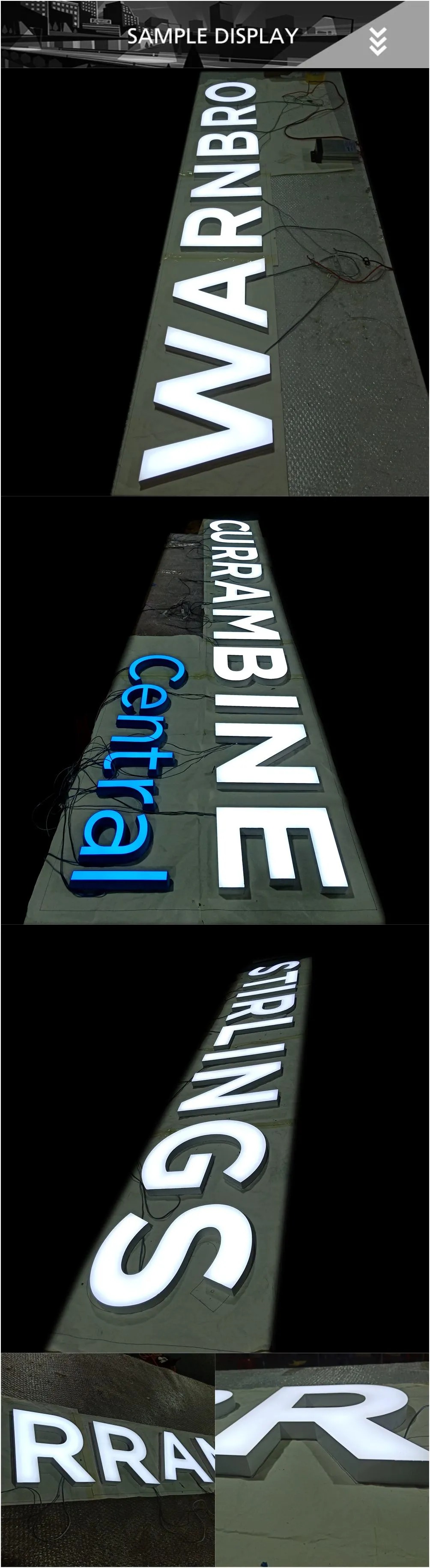 Customized Advertising 3D Front-Light Acrylic LED Letters for Signages
